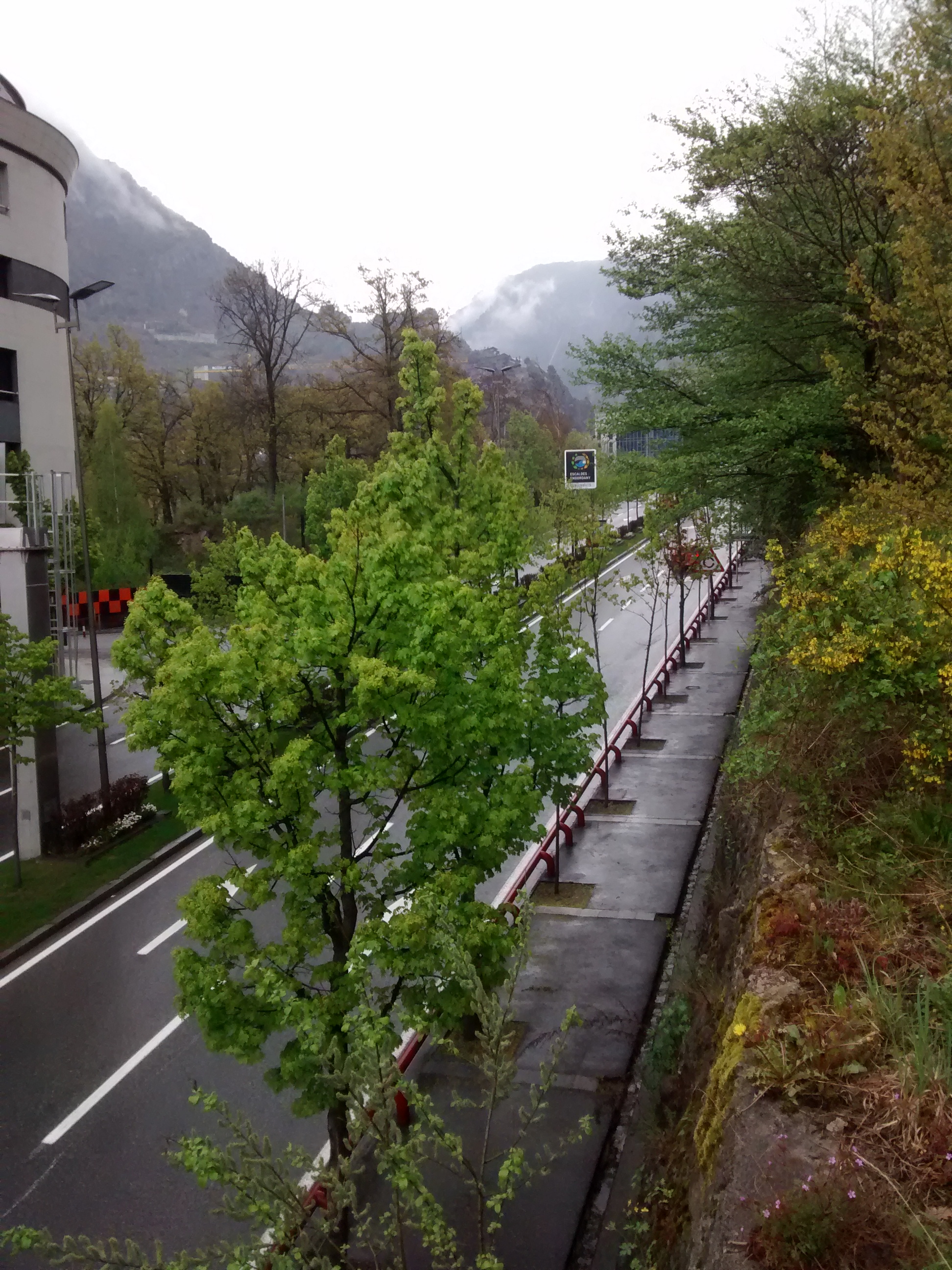 CG-2 road in Andorra near the junction where it becomes CG-1