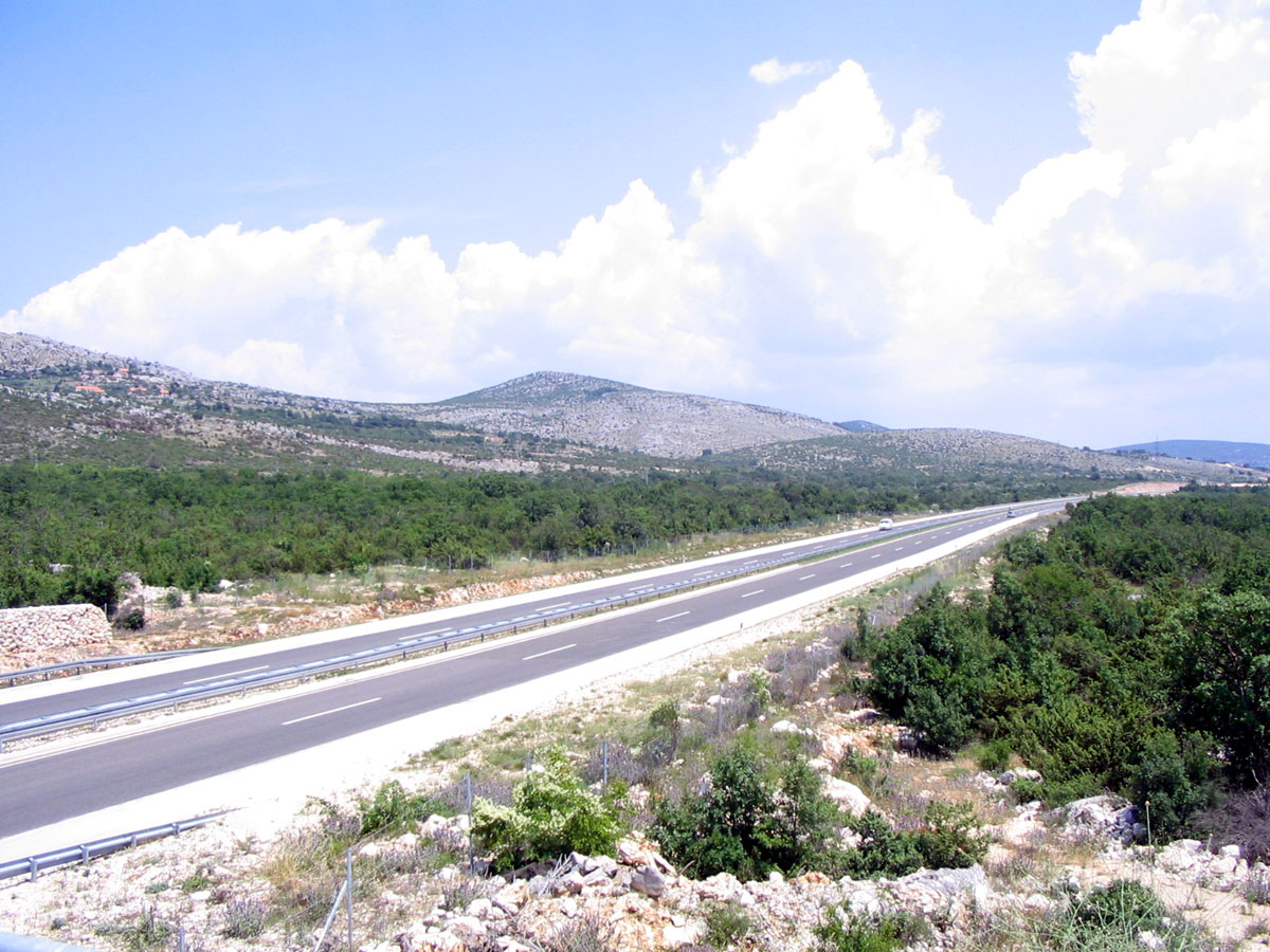 A1 motorway near Perković in Croatia