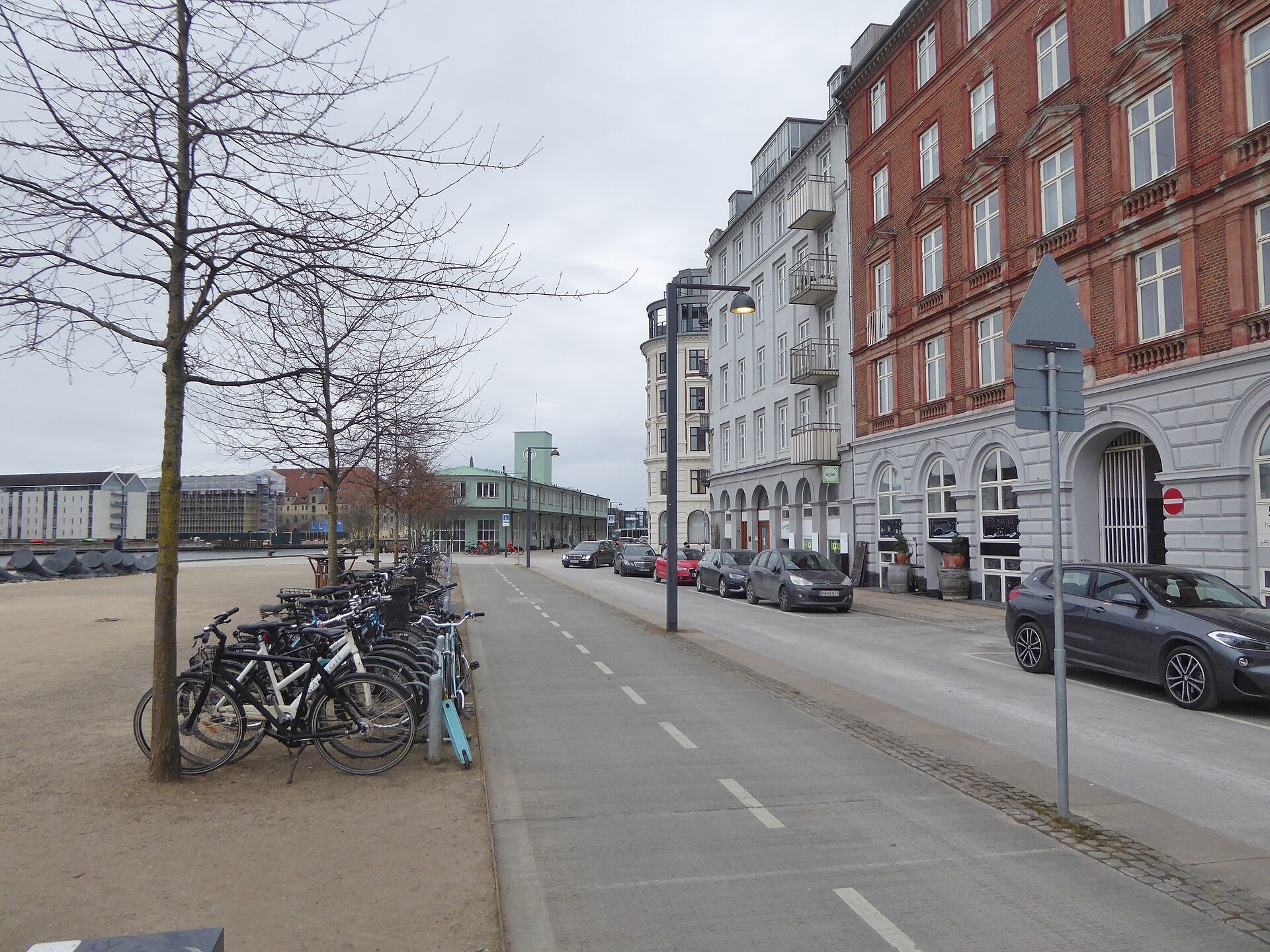 Two-way cycle lane on Havnegade in Copenhagen
