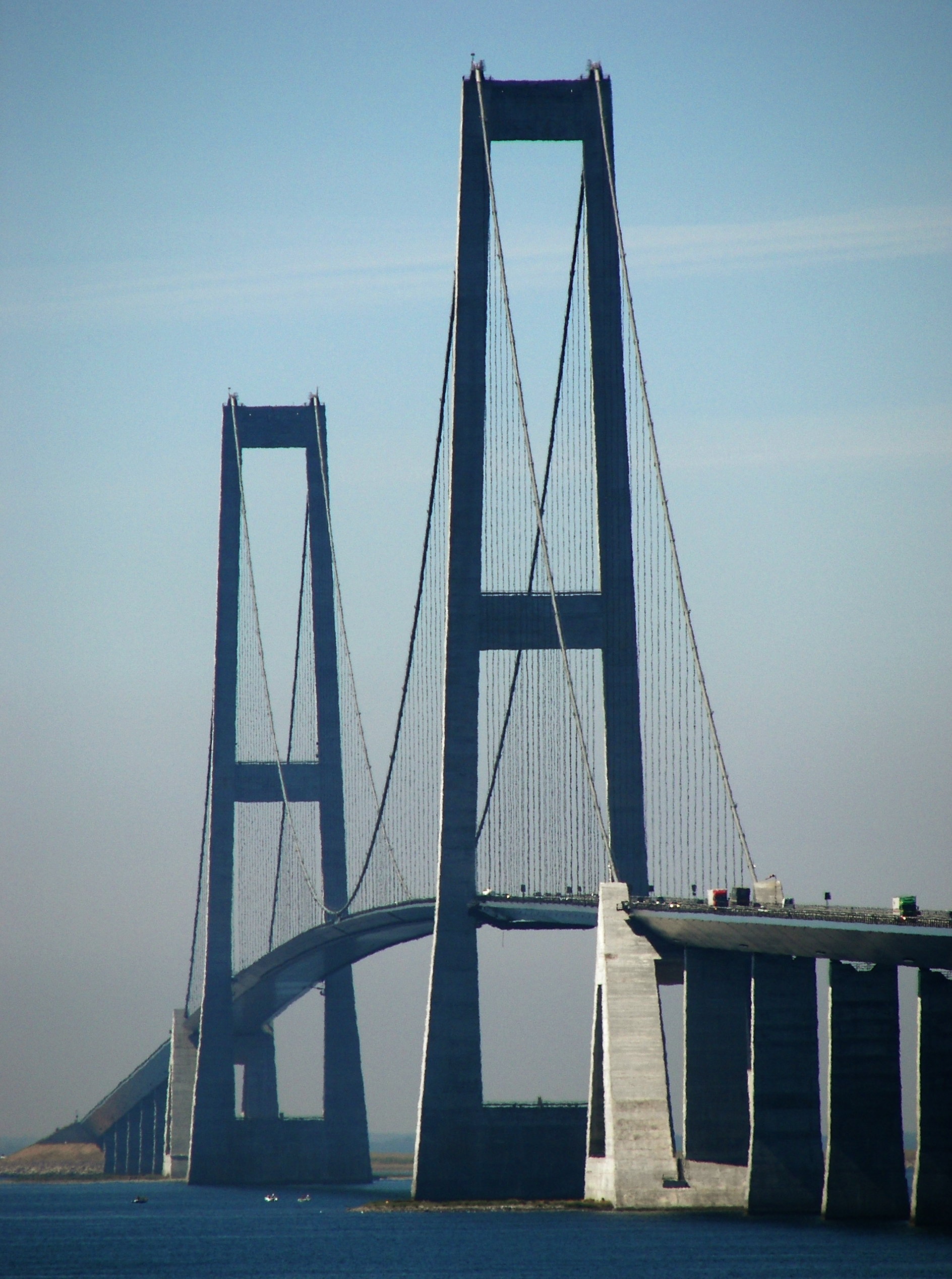 Storebælt bridge between Zealand and Funen