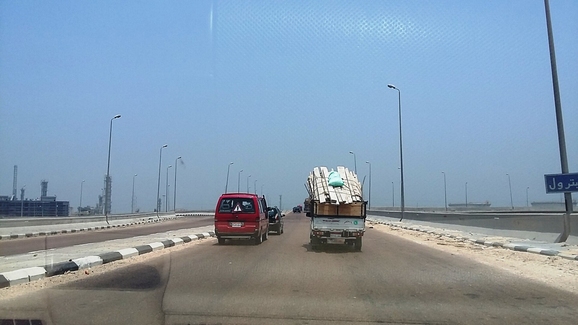 International coastal road near Alexandria, Egypt