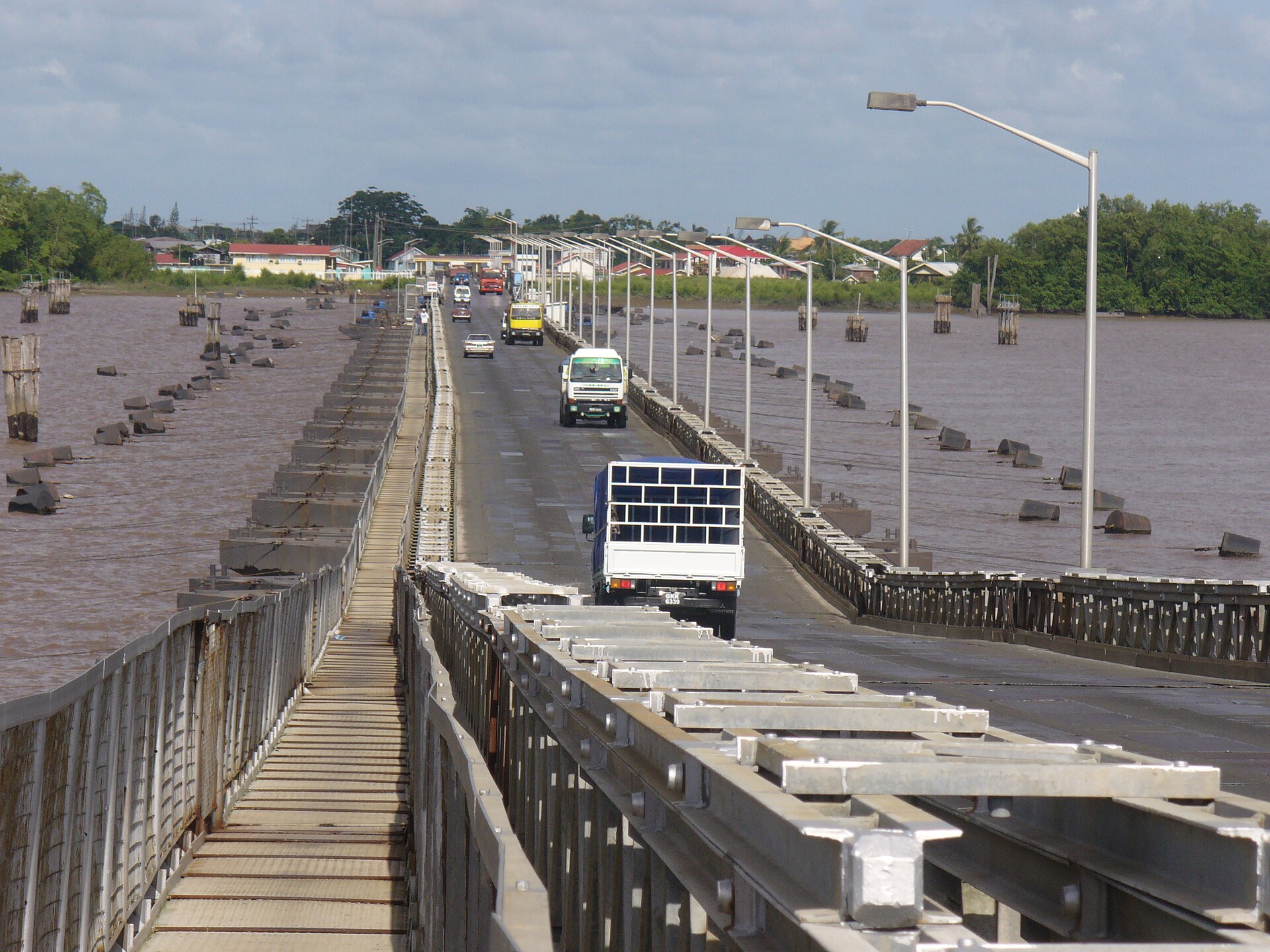 Demerara Harbour Bridge over the Demerara River in Guyana