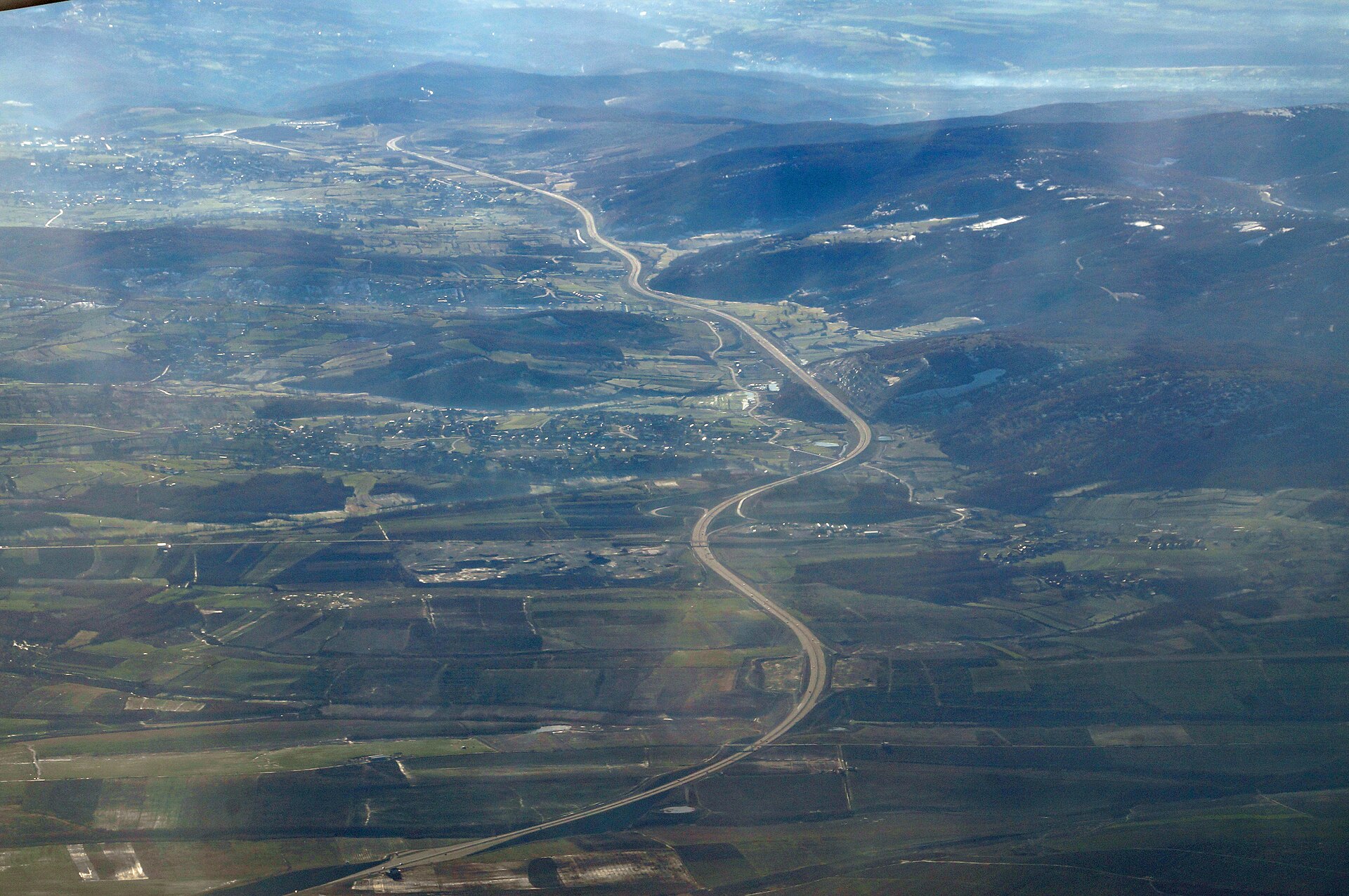 R7 motorway in the Malisheva area of Kosovo