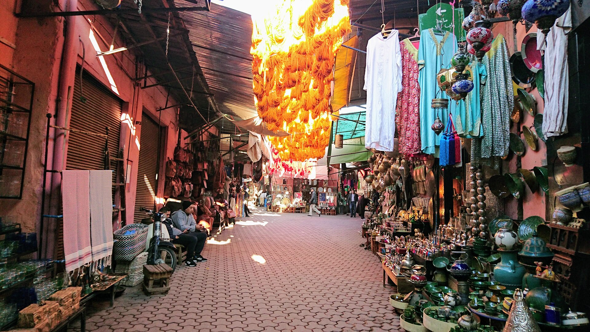 Street in the Marrakech medina in Morocco
