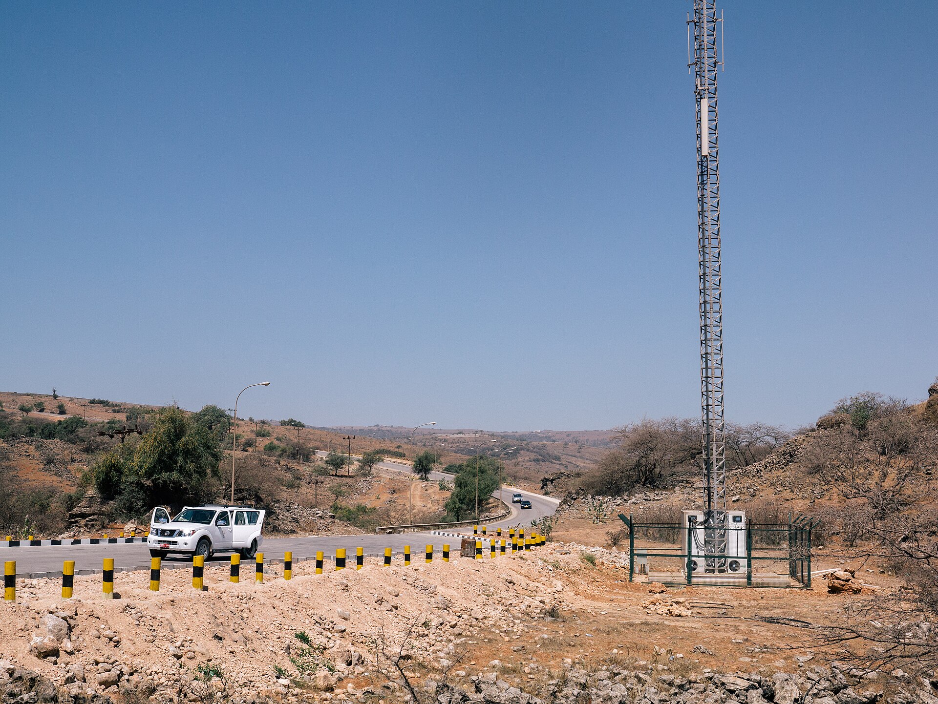 Winding mountain road above Salalah in Oman's Dhofar Governorate