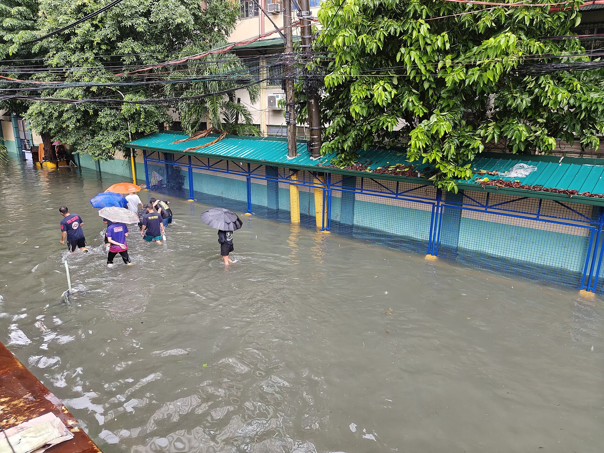 Floodwater in Quiapo, Manila during a southwest monsoon event