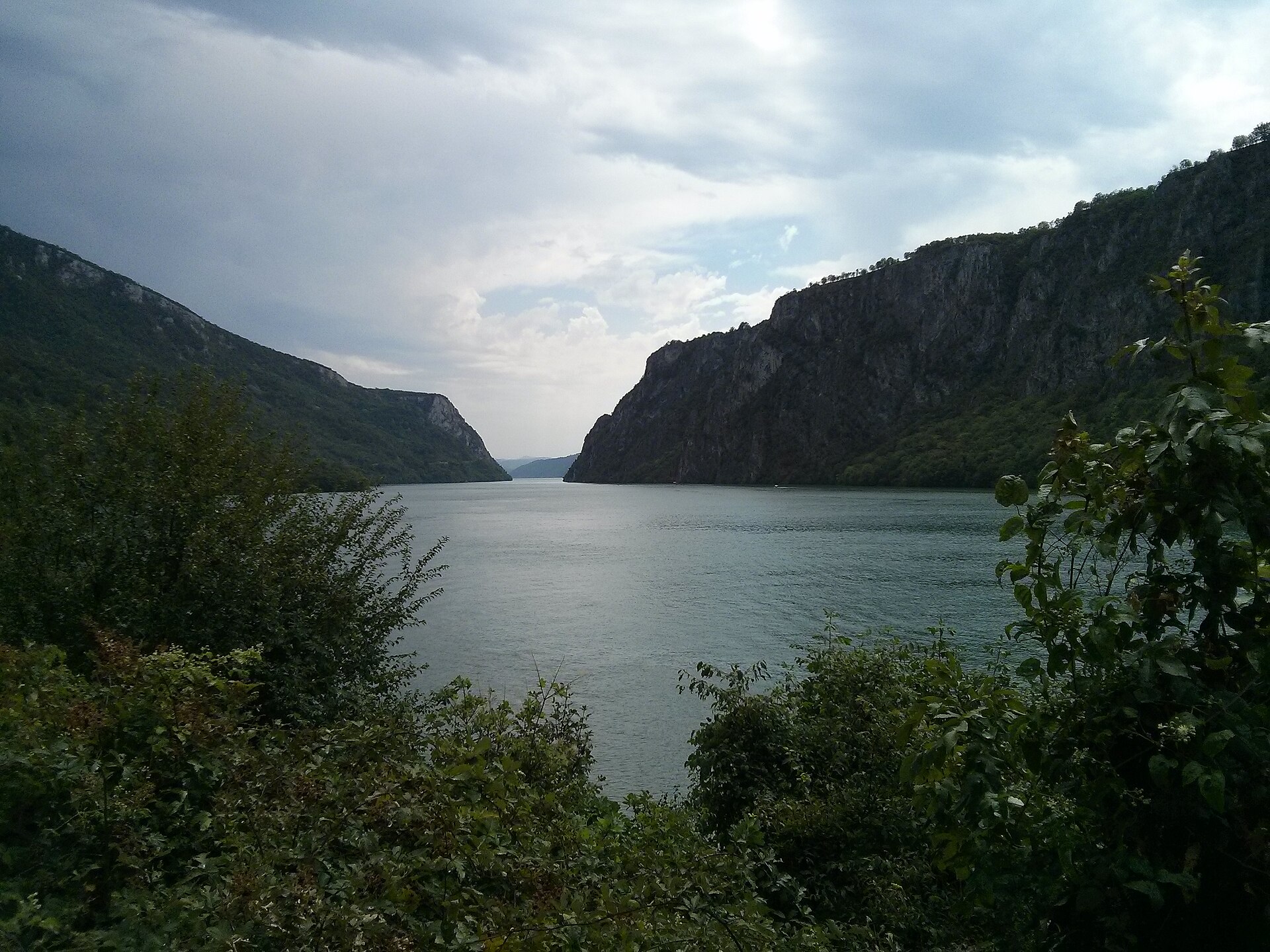 The Danube gorge at Đerdap, also known as the Iron Gate, in Serbia